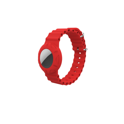 Zwarte siliconen armband voor Narvie tracker met verstelbare band en stevige houder