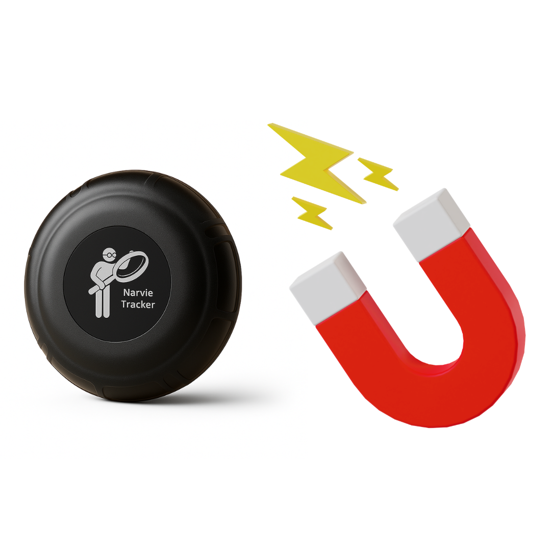 Narvie tracker magneet bevestiging