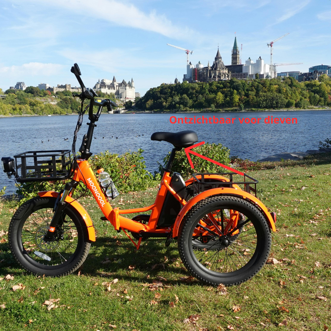 Tracker verborgen onder fiets