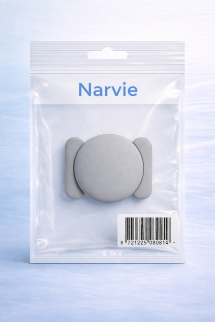 Narvie magnetische siliconen houder grijs voor Apple AirTag en Narvie tracker normaal, waterdicht en verborgen montage