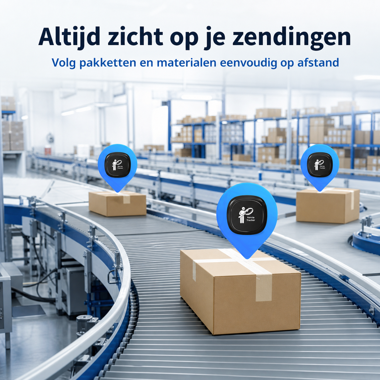 Narvie Tracker 2.0 Mini – Compacte GPS Tracker zonder Abonnement – Extra Sterke Magneet – Tot 1 Jaar Batterij