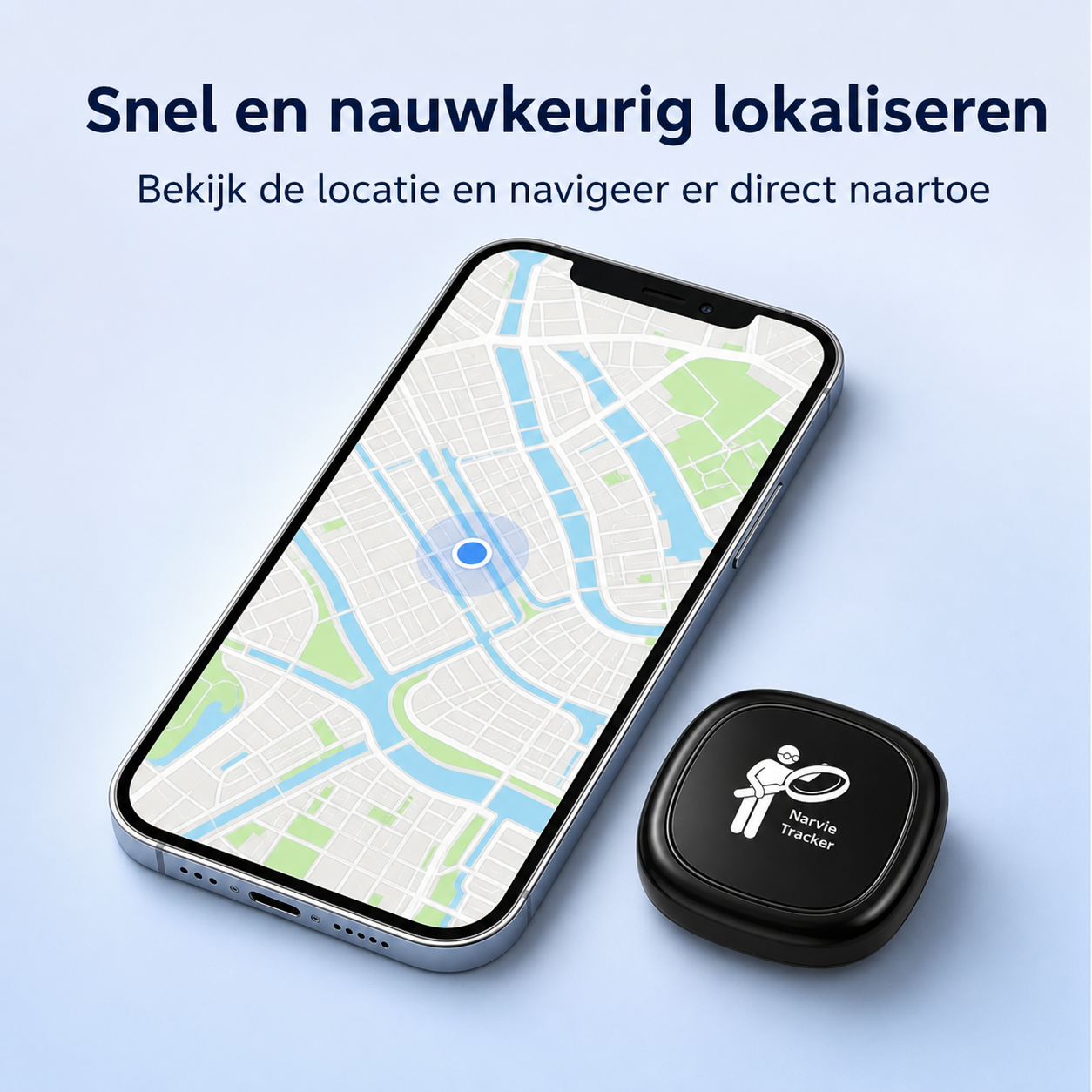 Narvie Tracker 2.0 Mini – Compacte GPS Tracker zonder Abonnement – Extra Sterke Magneet – Tot 1 Jaar Batterij